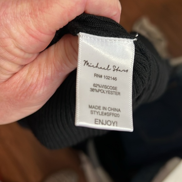 Michael Stars Giselle Heavy Rib Bodycon Midi Halter Dress Black XS - Picture 10 of 10